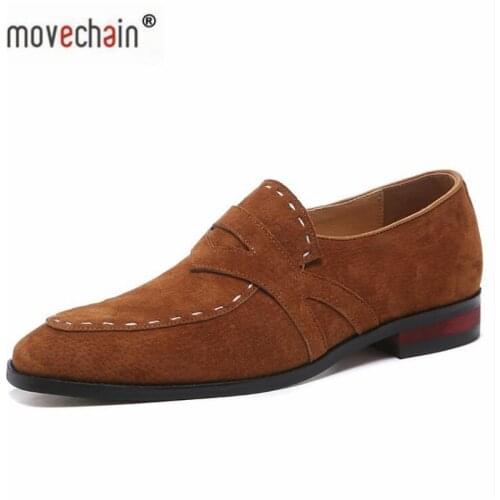Movechain Size 48 Men Casual Shoes Fashion Men Shoes Genuine Leather Men Loafers Moccasins Slip On Mens Flats Driving Shoes