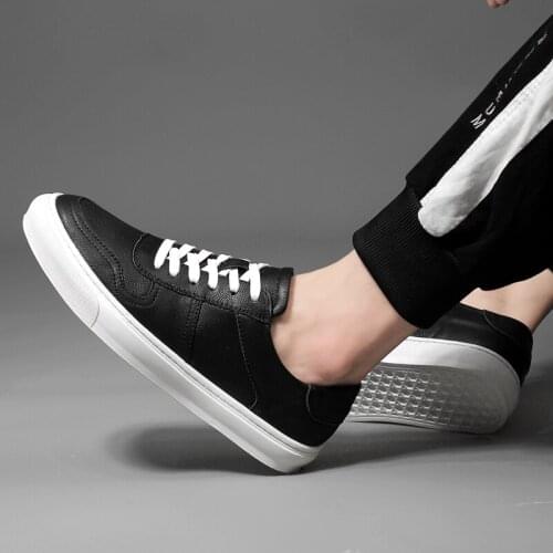 Sneaker cuero hot para men sports de fashion informales sneakers Mens leisure shoe shoes sport masculino sale casual black man