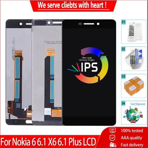 Original For Nokia 6 6.1 Plus X6 LCD Display Module With Touch Screen Digitizer Replacement Parts For Nokia N6 6 2018 LCD