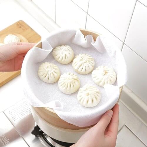 Steamed Cage Cloth Steamed Bun Pad non-stick Steamed Cage Pad Round cloth steamed bun home mat cotton gauze steamed cloth