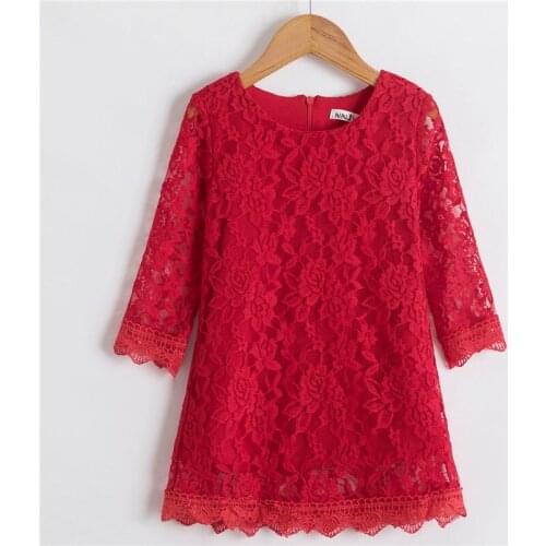 Girls Princess Dress For Kids Spring Summer Half Sleeve Lace Flower Embroidery Tutu Dresses Children Wedding Party Vestidos