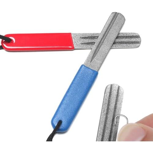 Portable Outdoor Double Groove Fishing Hook Sharpening Hone New Fishing Grinding Hook Sharpener Fishing Tools Fish Accessories