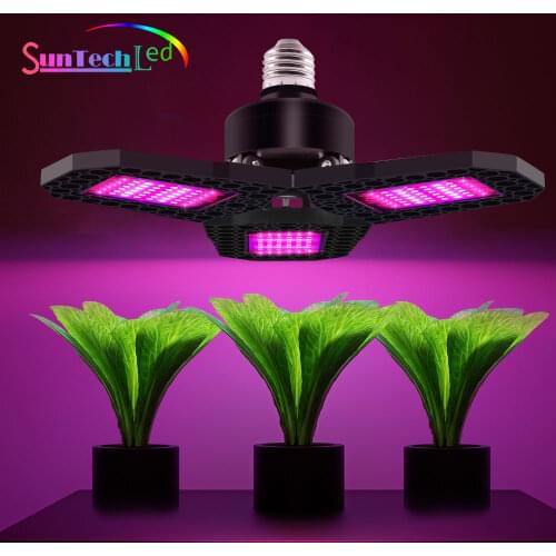 Suntech,LED Grow Light Bulb Full Spectrum, Foldable Plant Light Bulb For E26/E27 Socket, Plant Grow Lamp For Indoor Plants