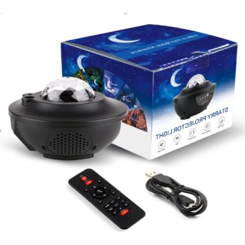 LED music Starry Sky Galaxy Projector Nightlight Child Blueteeth USB Music Player voice-activated Romantic Projection Lamp Gifts