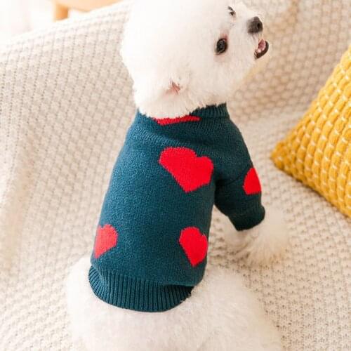 DUOMASUMI Pet Sweater Dog Clothes Autumn Winter Warm Clothing Kitty Puppy Outfits Small Dogs French Bulldogs Small dog sweater