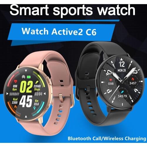 XUESEVEN C6 SmartWatch Bluetooth Call Wireless Charging Touch Heart Rate Measurement Pedometer Fashion Mens and Womens Watches
