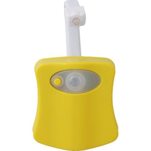 Smart Bathroom Toilet Discolor Night Light LED Body Motion Sensor Activated ON OFF Seat Sensor Lamp 8 Color PIR Toilet Lamp