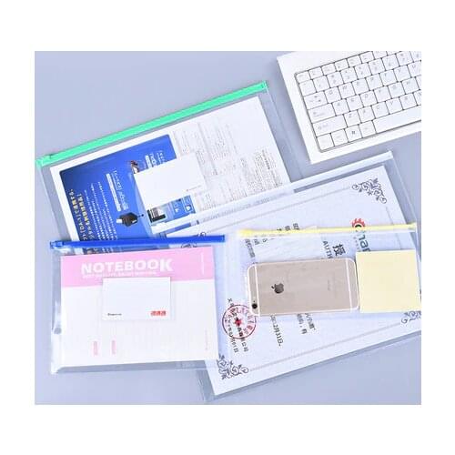 Waterproof A3 Transparent PVC Bag Zipper Bag A5/A4 Document Bag Clear File Bag