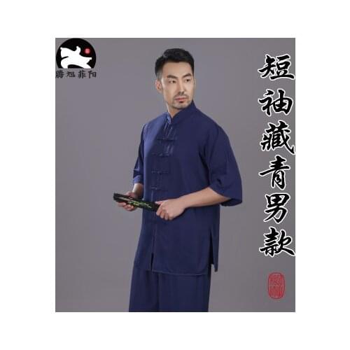 High quality summer kung fu uniform male Wing Chun Tai Chi short sleeve suit Martial Arts Training Clothes