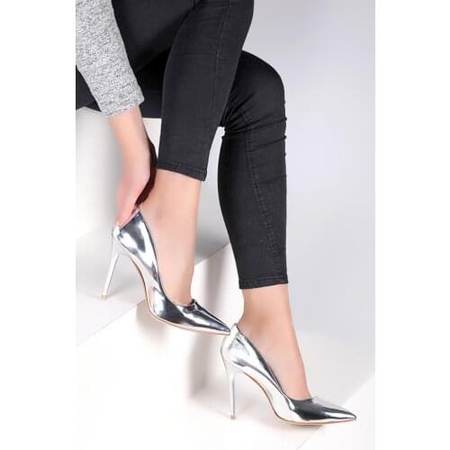 A1760-17Lame Pink Potin Lame Women Classic Heel