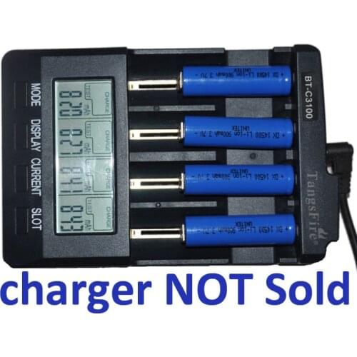 1-10PCS Real 3.7V 14500 rechargeable lithium ion battery 900mah li-ion cell AA Size for laser flashlight torch