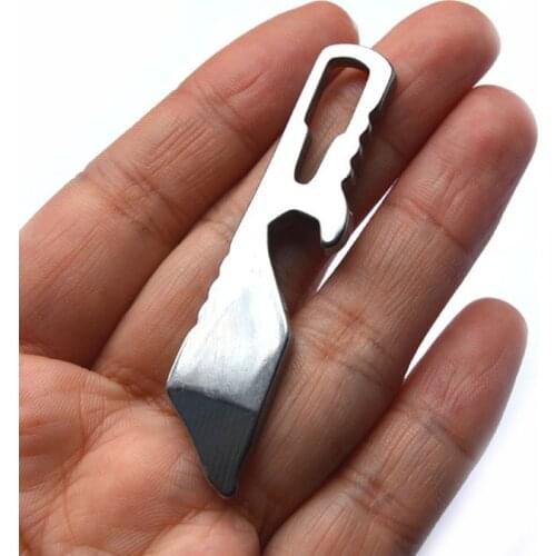 1PC Pocket Stainless Steel Opener EDC Multitool Outdoor Camping Survival Equipment Portable Keychain Tool Pendant