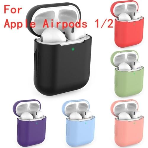 1PCS Silicone Case Charging Box For Apple Airpods 1/2 Cover Protective Earphone Case Headphones Cases For Apple Airpods 2/1