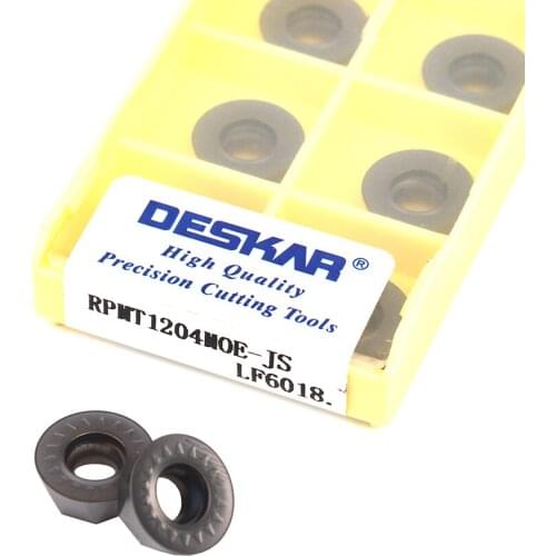 10PCS RPMT08T2MO-JS RPMT10T3MO-JS RPMT1204MO-JS LF6018 Carbide CNC insert PVD+CVD coating External turning tool processing tools