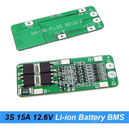 3S 15A Li-ion Lithium Battery 18650 Charger Protection Board PCB BMS12.6V Cell Charging Protecting Module for electric tools JY6