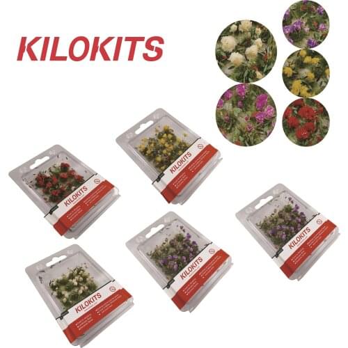 5 Colors Optional Flowering Tufts Micro Landscaping Material Railroad Terrain Farming Diorama Miniature Building