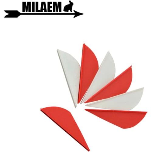 50 pcs 2 Inch Archery Drop Shape Rubber Feather Fletching Vanes Arrow Feather Hunting Arrow Accessory