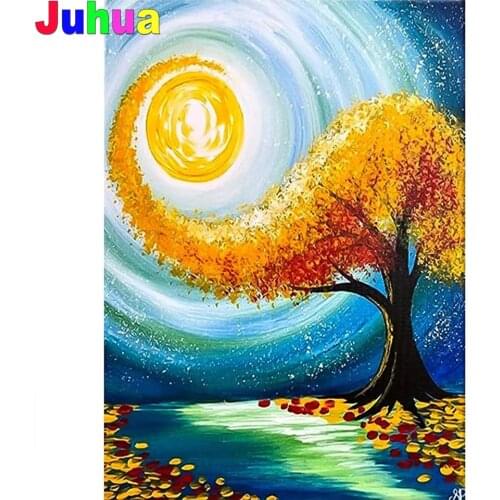 Abstract Autumn tree Full Drill 5D DIY Diamond Painting landscape Diamond Embroidery mosaic diamond Stitch Home Decor