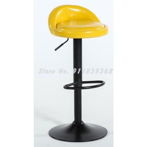 Lift Bar Chair Simple Bar Chair Cashier High Stool European Bar Stool Front Desk Bar Chair Round Back Stool