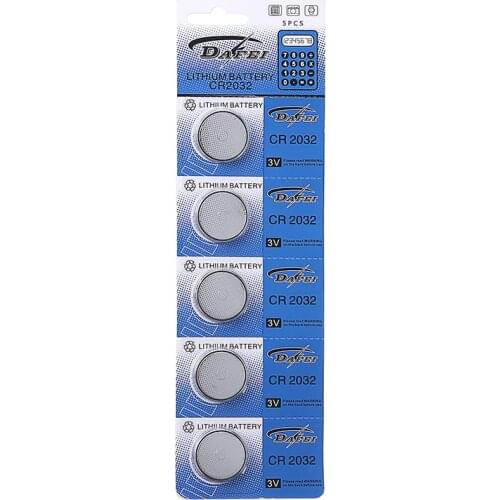 5 Pcs/lot CR2032 Button Cell Battery 3 V Coin Batteries for Clocks Calculators Watch Replacement Accessories CR2032 Batteries