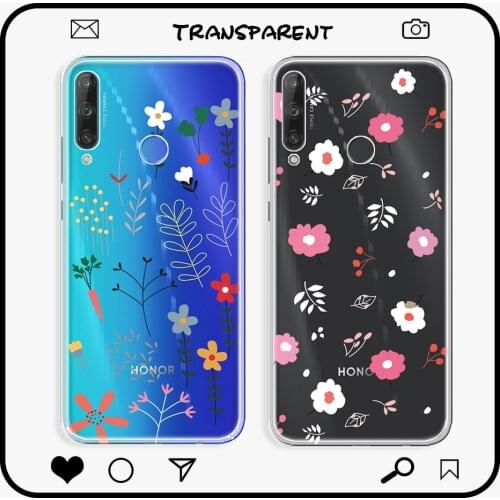 For Huawei P40 Lite E Case Clear Protective Cover on Honor 9C Ultra Thin Fashion Case For Huawei Y7P Transparent TPU Phone Coque