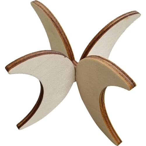 Wooden Display Stand Sturdy Base with Geomertry Shape Cover a Small Area