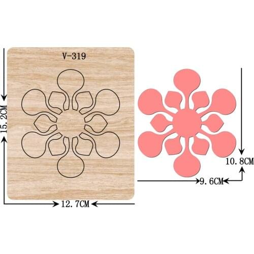 DIY New Flower wooden dies cutting dies for scrapbooking /Multiple sizes /V-319
