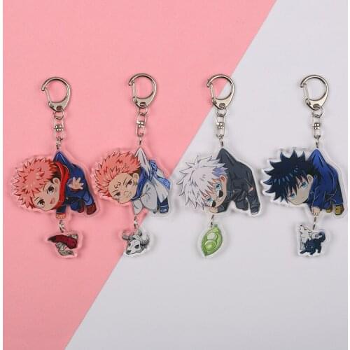 1Pcs Anime Jujutsu Kaisen Peripheral Pendant Cartoon Double-sided Transparent Acrylic Keychain