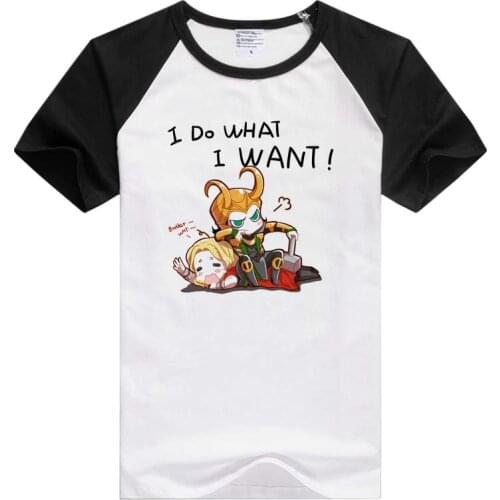 I do what i want thor loki short sleeve casual Men Women T-shirt Comfortable Tshirt Cool Print Tops GA533