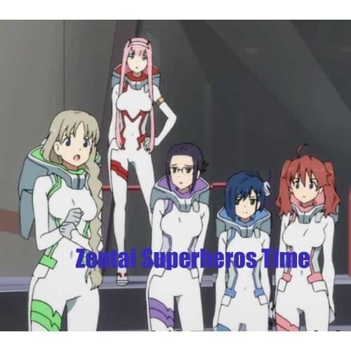 Darling in the Franxx White Red Zero Two 002 Ichigo Ikuno Kokoro Miku Cosplay Costume 3D Printed High Quality Zentai Bodysuit