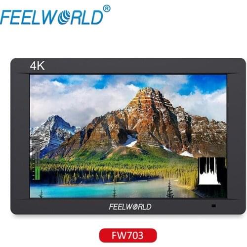 FEELWORLD FW703 7 Inch DSLR On Camera Field Monitor 3G SDI 4K HDMI Input Output Video Assist Peaking Focus IPS Full HD 1920x1200