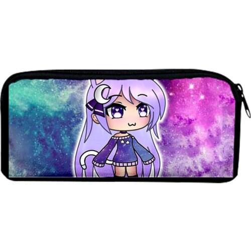 2021 New Arrival Gacha Life 3d Print Boy Girl Pencil Box Child stationery Storage Bag Pencil bag Simple Student Pen bag