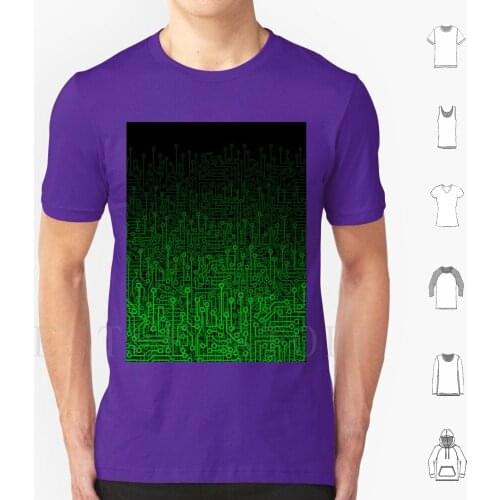 Reboot Ii Green T Shirt Diy Big Size 100% Cotton Circuit Board Technology Component Computer Processor Science Microchip Data
