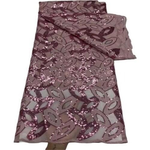 Pink African Lace Fabric Diy Dress Gold French Mesh Sequins Lace Fabric Dresses Nigerian Lace Fabric For Wedding Party Green