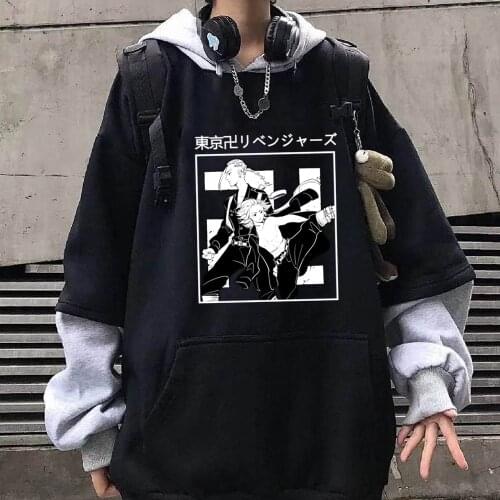 Japanese Anime Tokyo Revengers Hoodies Funny Long Sleeve Streetwear Sudaderas Homme