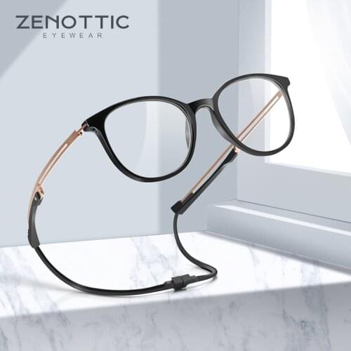 ZENOTTIC Anti Blue Light Reading Glasses Men Women Magnet Hanging Neck Glasses Long-legged Reader Presbyopia Eyewear for Reading