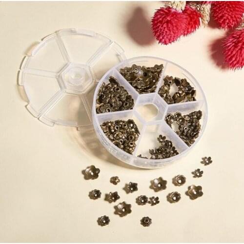 180pcs Bead Caps Charms Pendant Antique Silver Color Bead Caps Charm Pendants Jewelry Accessories DIY sewing Accessories