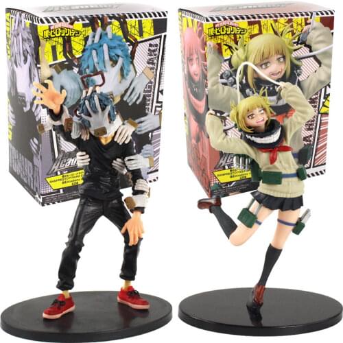 19-20cm Anime My Hero Academia Shigaraki Tomura Himiko Toga PVC Action Figures Toy Boku no Hero Academia Statue Figurine Toys