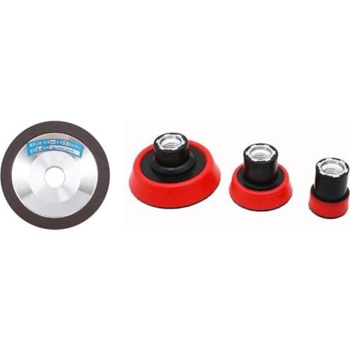 1x 100mm Diamond Grinding Wheel Grinding Arc & 1set Plate Backing Pad Sponge Polishing Car Wash and Care Tools
