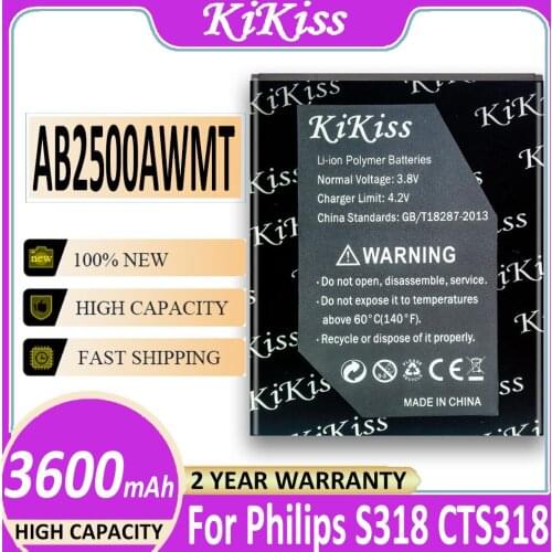 3600mAh AB2500AWMT Mobile Phone Replacement Battery For Philips S318 CTS318 Tracking Number