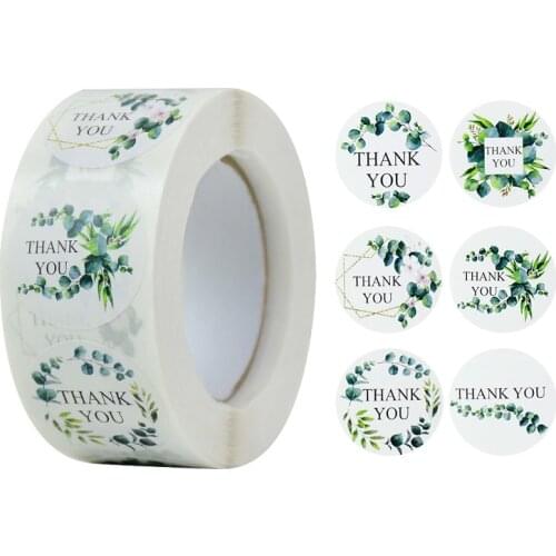 500pcs 2.5cm Thank You Stickers Gift Sealing Labels Handmade Sticker For Wedding Valentines Holiday Christmas Party Decorations