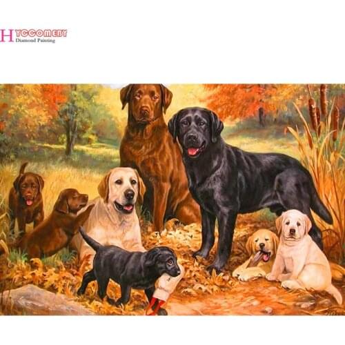 5d diamond painting Animal labrador dog full square diamond embroidery Cross stitch pictures rhinestones Wedding decoration