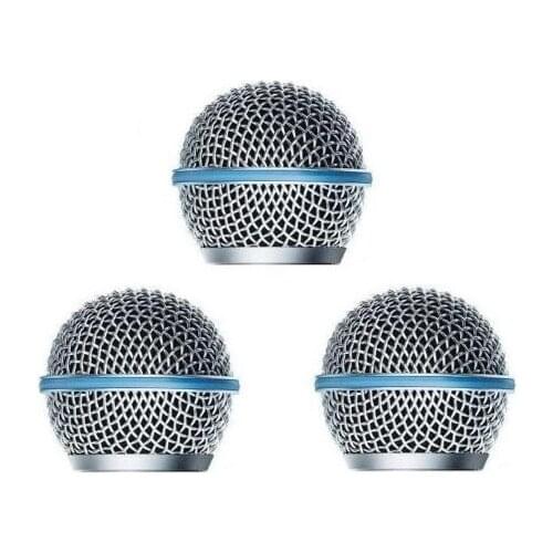 Bolymic 3 PCS Metal Ball Head Microphone Mic Grille Fits Shure Beta58/Beta58A microphone Mic NEW