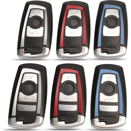 Bilchave 4 Button Smart Remote Key Shell Keyless Entry Fob For BMW 5 7 Series With Emergency Uncut Blade Car-Styling Alarm Case
