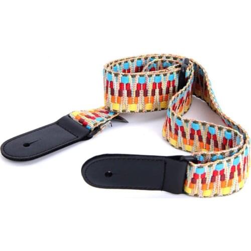 Colorful Knitting Cotton Ukulele Small Acoustic Guitar Folk Guitar Strap