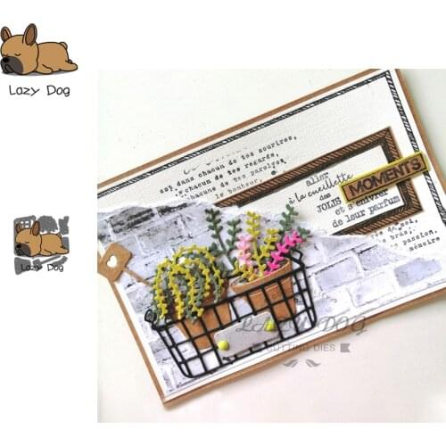 Potted Plant Box Metal Cutting Dies Scrapbooking Stencil DIY Decorative Craft Embossing Die Cuts Card Making New Dies For 2019