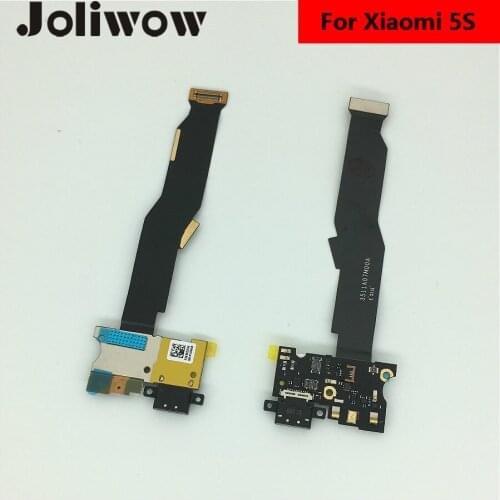 JOliwow 1pcs For Xiaomi Mi5s Mi 5S USB Charging Port Dock Connector Board Flex Cable With Mic Microphone Vibrator Board Module