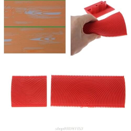 2PCS Imitation Wood Grain Paint Roller Brush Wall Texture Art Painting Tool Set F05 21 Dropshipping