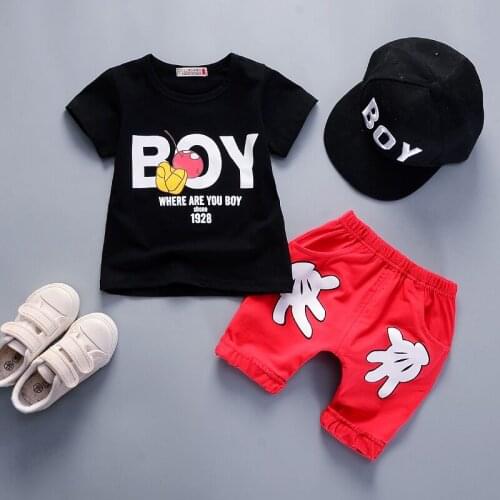Summer baby boy clothes sets toddler fashion suits children casual cotton tops+pants 2Pcs for infant boy tracksuits sets