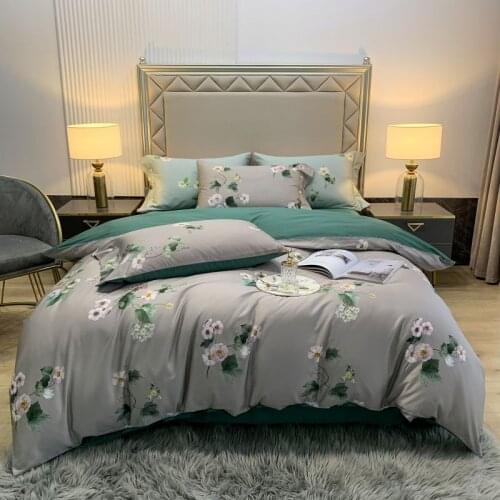 Tropical plants 4pcs comforter bedding sets Bed Sheet Duvet Cover Pillowcase Bedclothes egyptian cotton bed set
